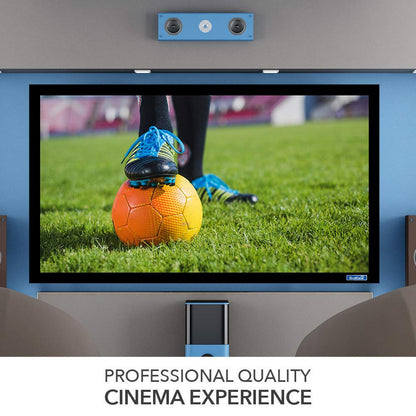 QualGear 120-In 16:9 Fixed Frame Projector Screen, Acoustic White, 1.0 Gain, QG-PS-FF6-169-120-A