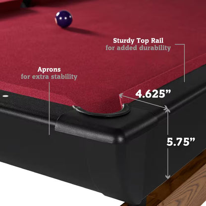 Edgewood 84 In. Pool Table with Accessories