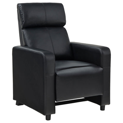 Toohey Upholstered Tufted Recliner Living Room Set Black