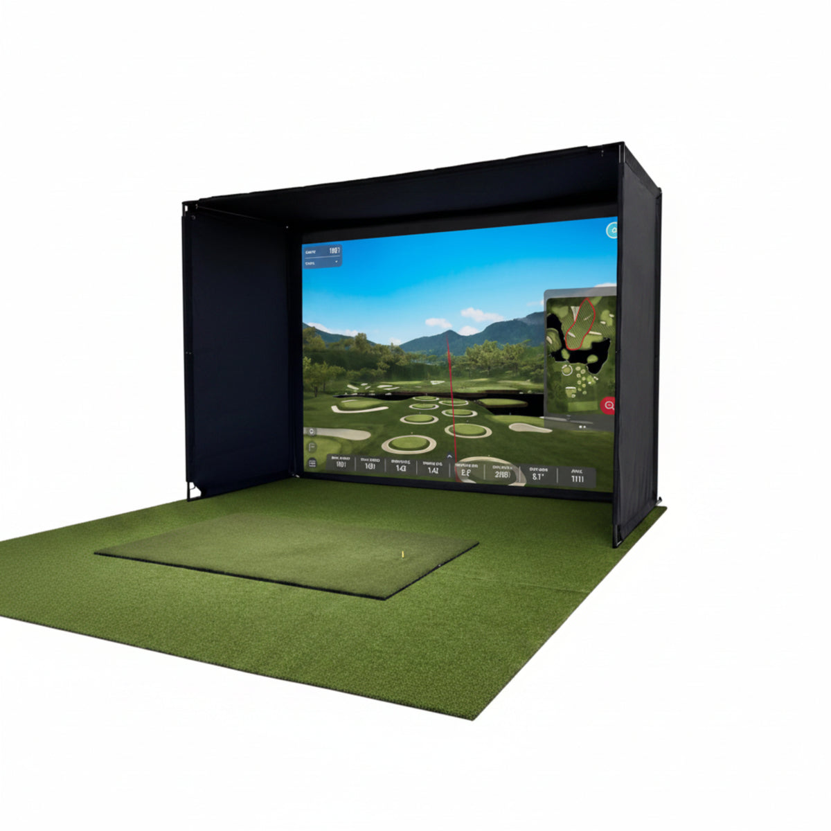 Golf Simulator Enclosure Kit – Choose 8X8 Ft, 10X8 Ft, or 12X8 Ft – Complete Frame + Enclosure + HD Impact Screen (Home Indoor/Outdoor Practice)